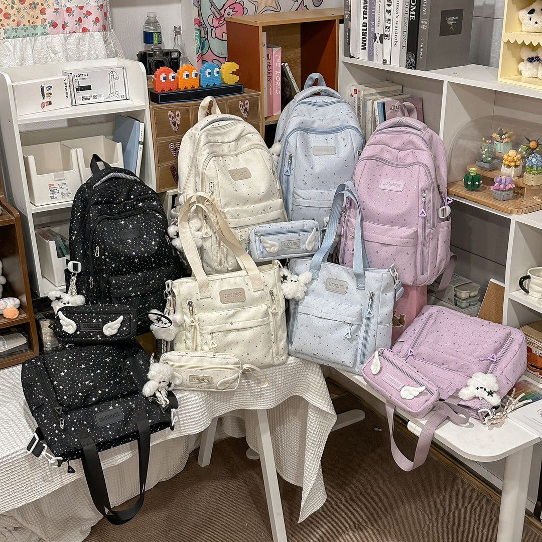 Star-Printed Multi-Pocket Backpack Stornfield