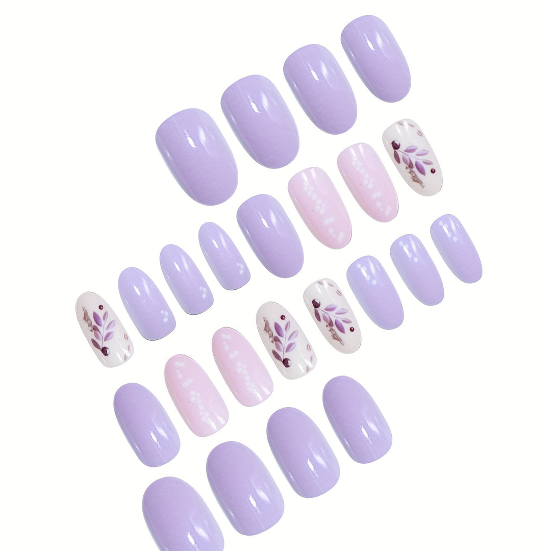 Elegant Floral Design Press-On Nails Stornfield
