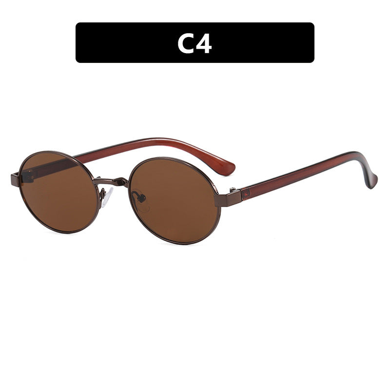 Women's round glasses with elegant metal frame and adjustable nose pads Stornfield