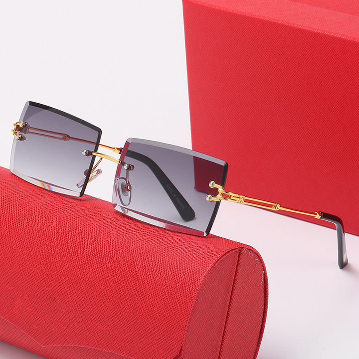 Ladies stylish square sunglasses with luxurious metal accents Stornfield
