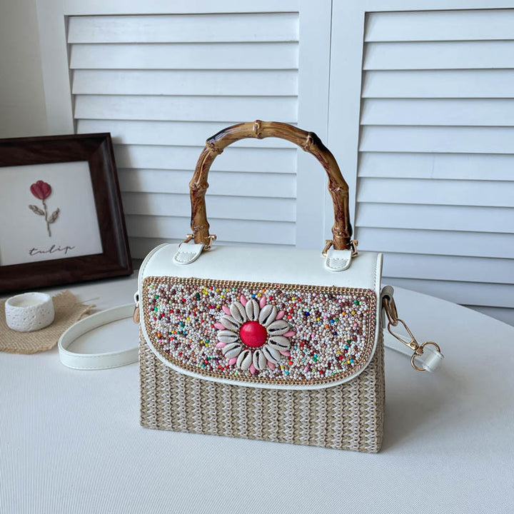 Embroidered Mini Handbag