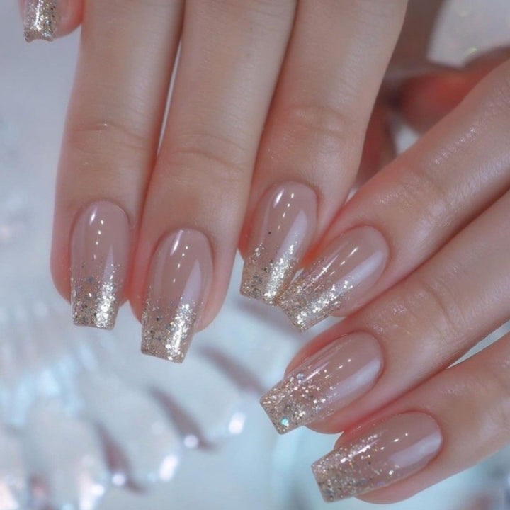 Artificial nails with glitter French tips Stornfield