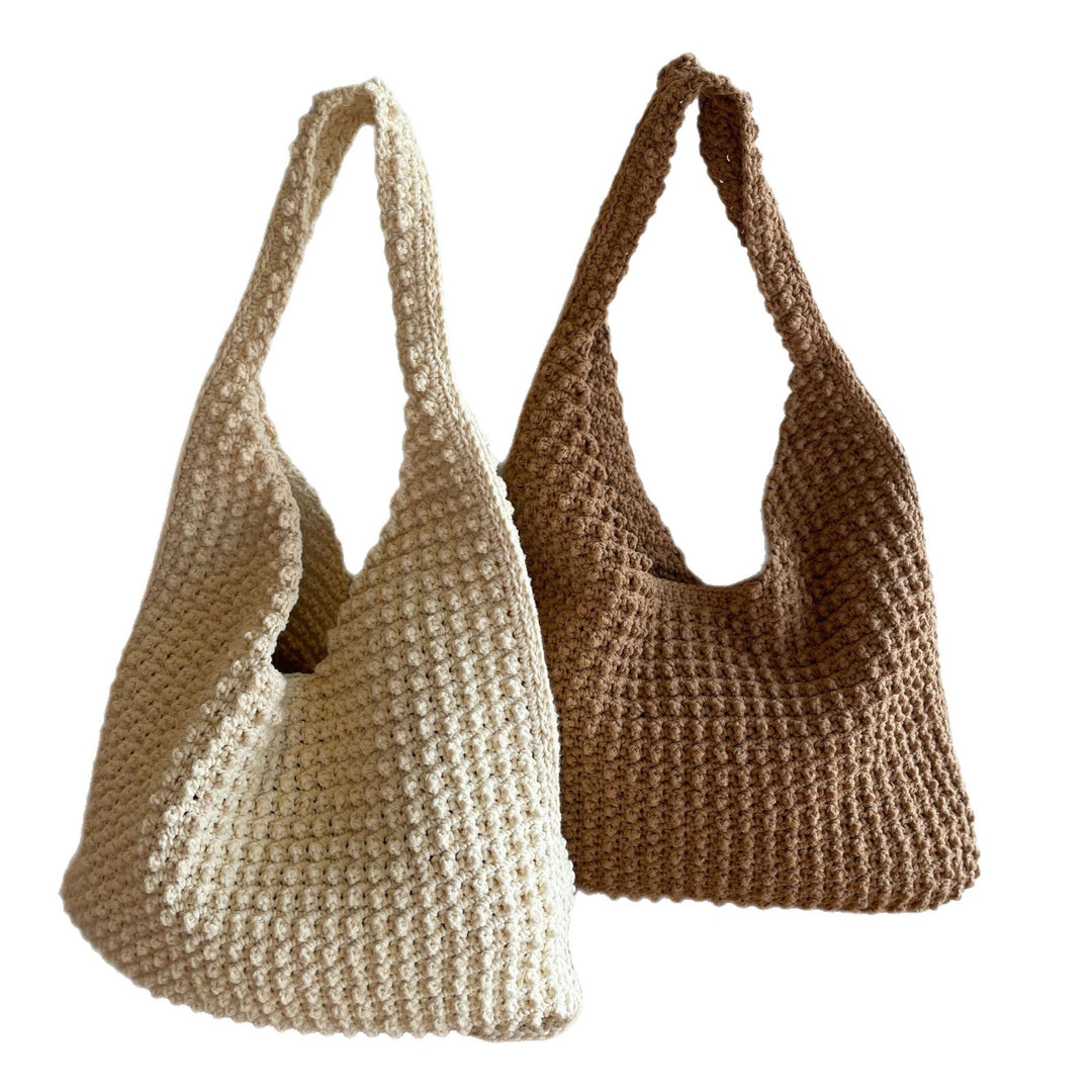 Hand-knotted everyday bag with structured surface Stornfield
