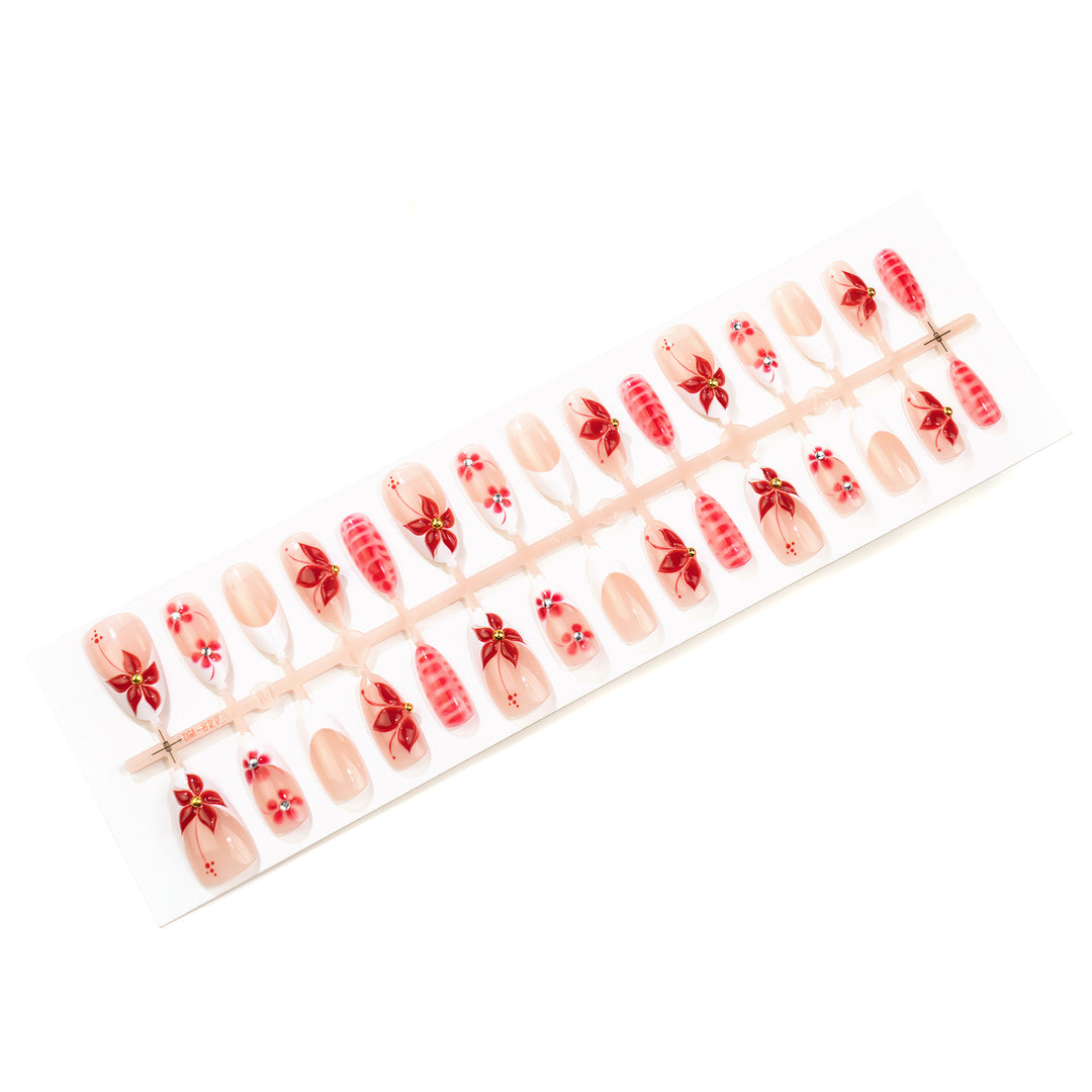 Floral Elegant Stiletto Press-On Nail Art Stornfield