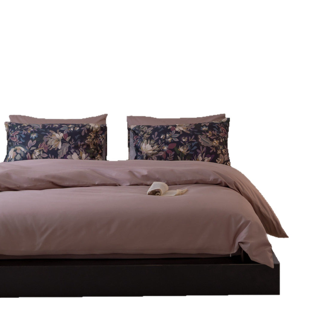 Reversible Cotton-Sateen Duvet Cover Set with Paisley Pillow Shams