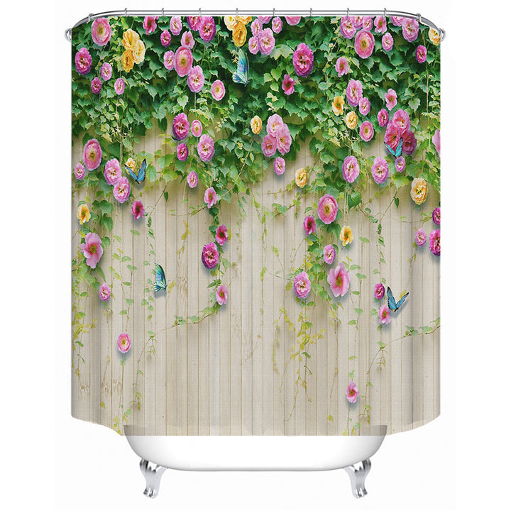 Rustic Garden-Themed Shower Curtain Stornfield