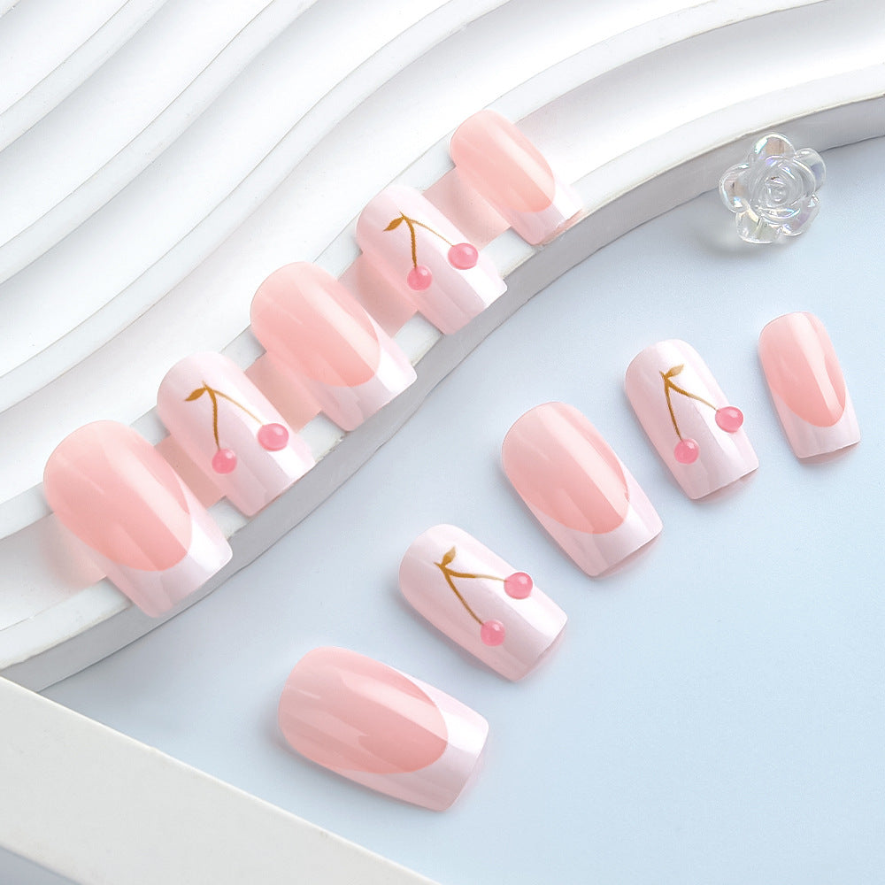 Elegant Cherry Blossom Gel Nail Art Stornfield