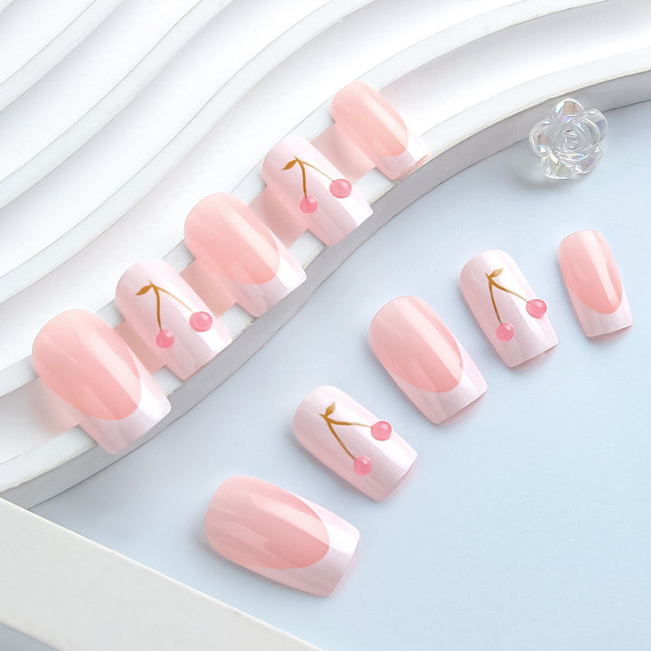 Elegant Cherry Blossom Gel Nail Art Stornfield