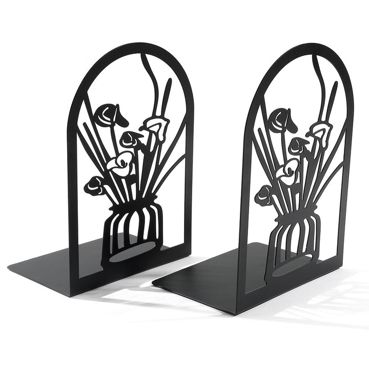 Decorative Floral Metal Bookends