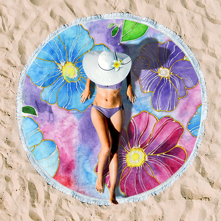 Rundstrand towel with unique sunset design Stornfield