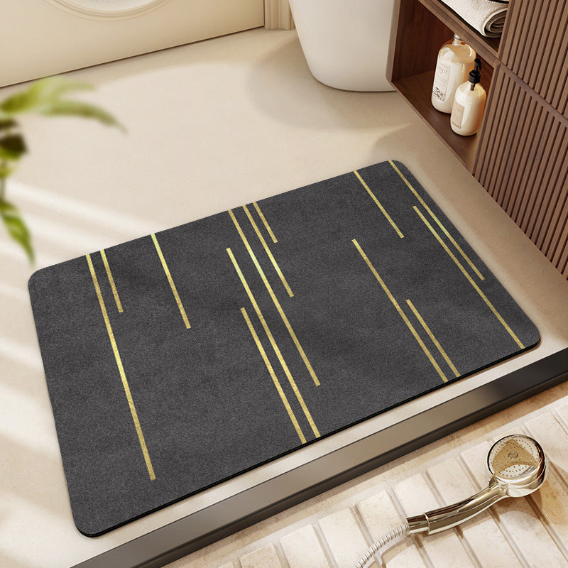 Abstract Geometric Design Bath Mat Stornfield