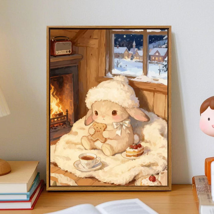 Cozy Cartoon Bunny Wall Art Stornfield