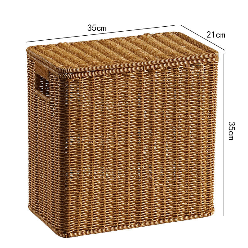 Handcrafted Rectangular Wicker Storage Box Stornfield
