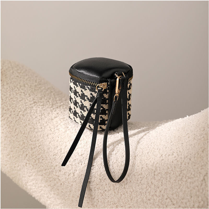 Textured Leather Mini Cosmetic Bag Stornfield