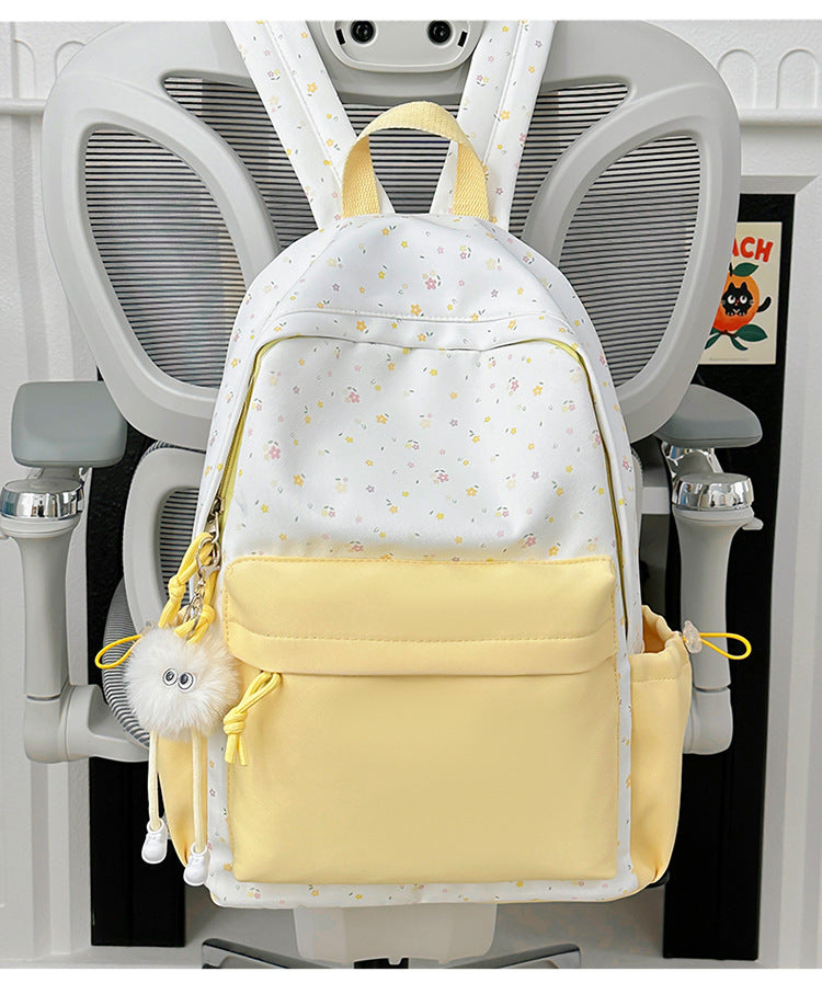 Mini backpack with floral design and practical organizer compartments Stornfield