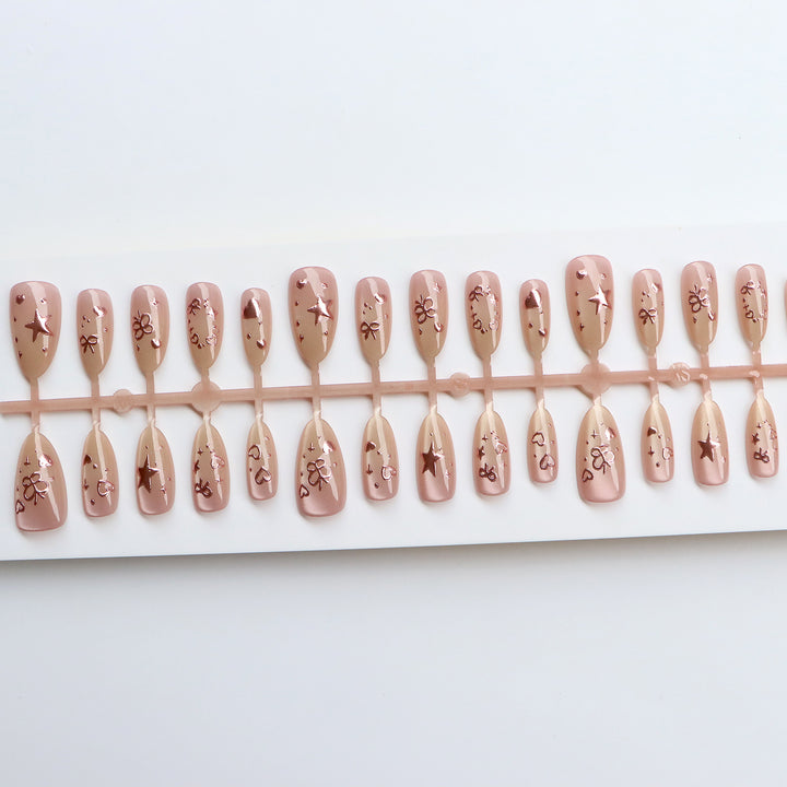 Artistic Decorative Press-On Nails Stornfield