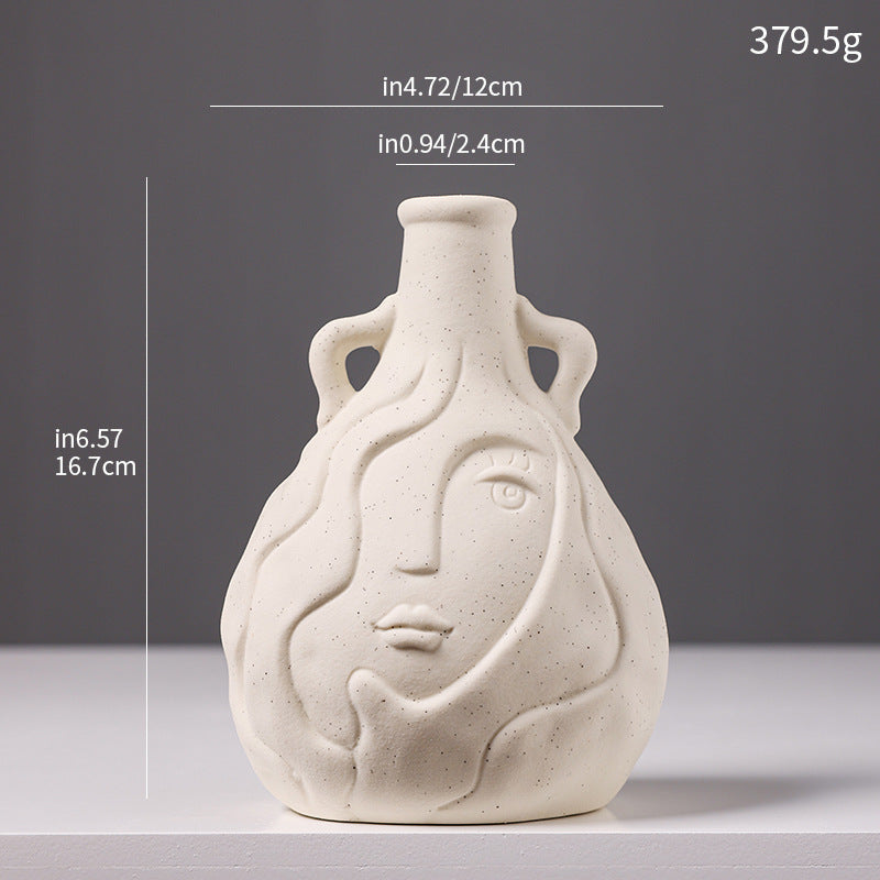 Artistic Face-shaped Ceramic Vase