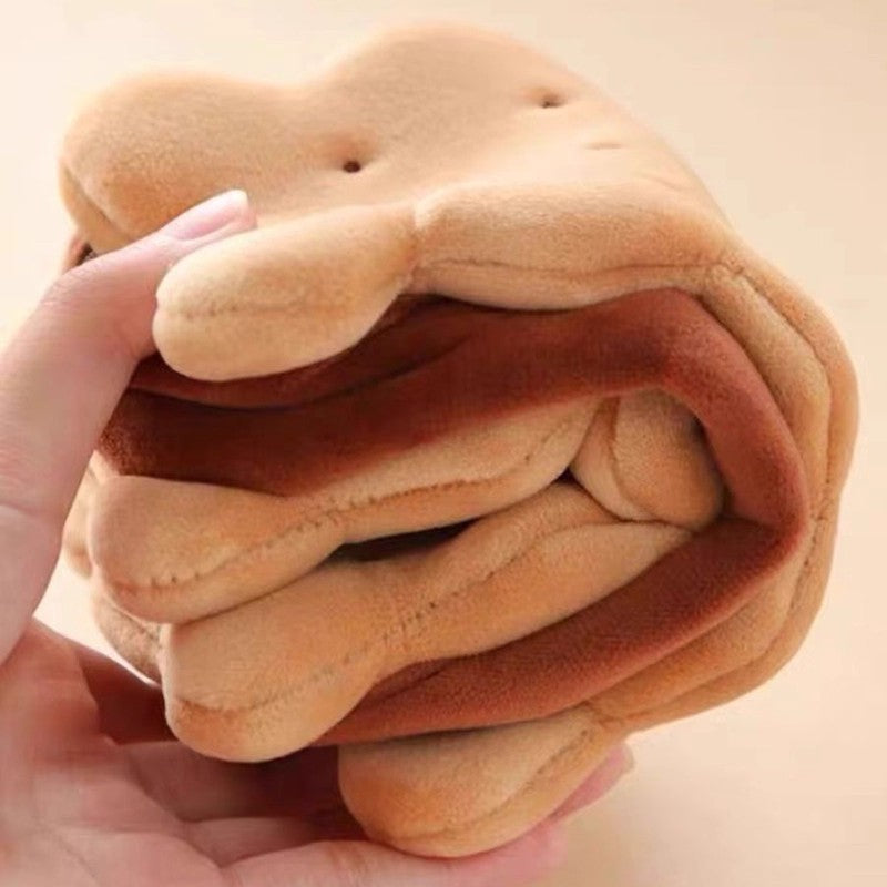 Plush Cookie-Shaped Pencil Case
