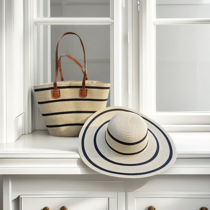 Beach bag with colorful stripes Stornfield