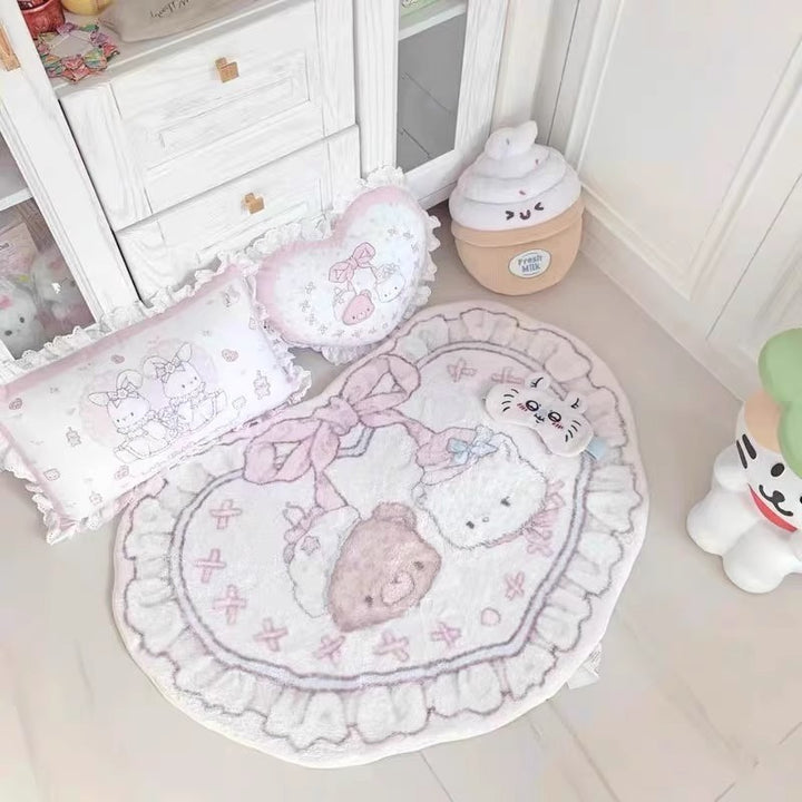 Cute Cartoon-Themed Plush Bath Mat