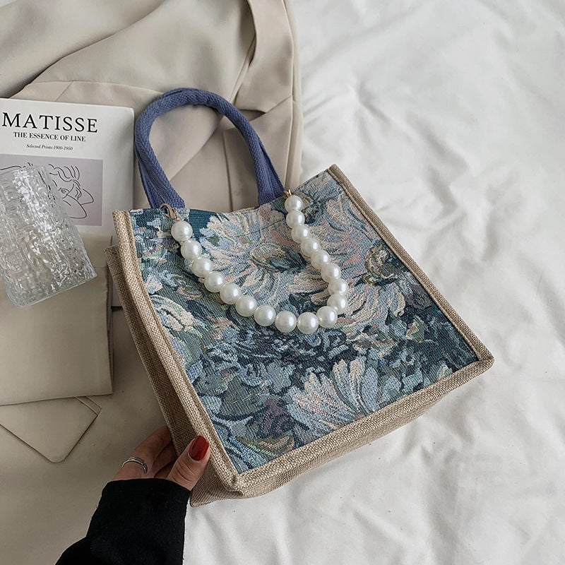 Elegant Floral Pattern Tote Bag