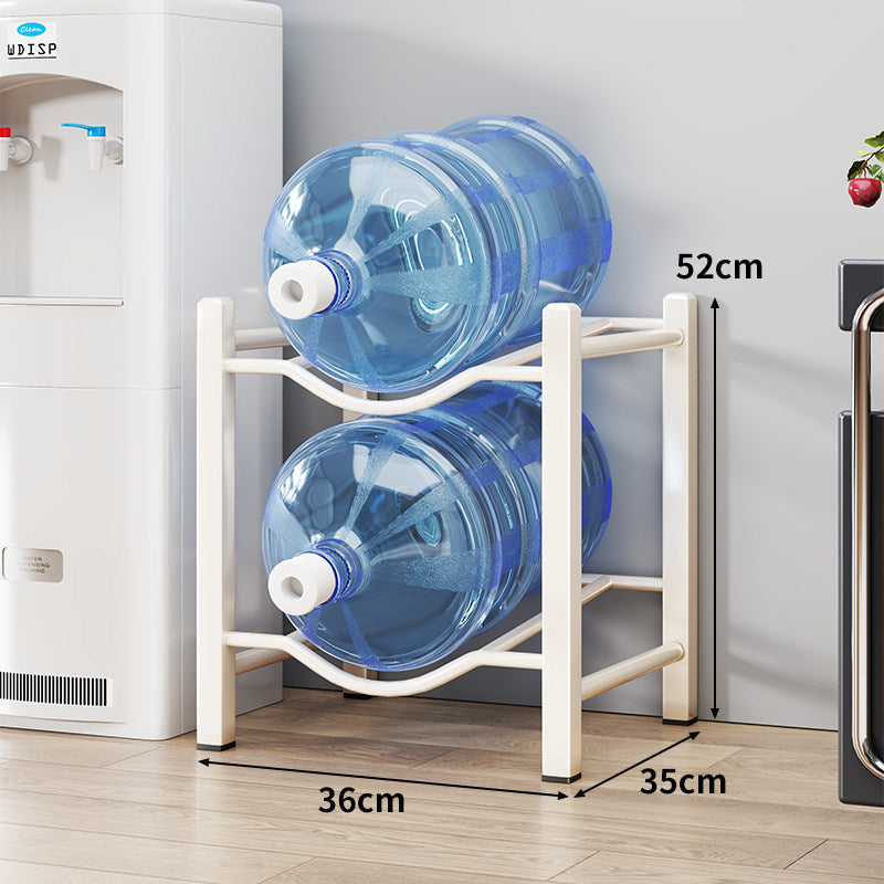 Three-Tier Vertical Water Jug Storage Rack Steel Frame Organizer for Large Bottles