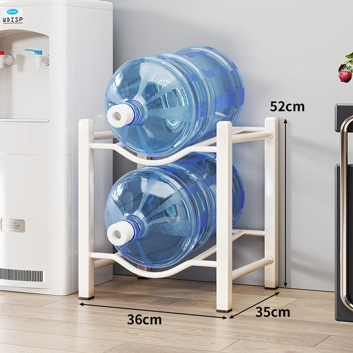 Three-Tier Vertical Water Jug Storage Rack Steel Frame Organizer for Large Bottles