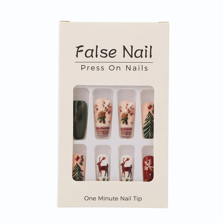 Artificial nails with festive Christmas designs Stornfield