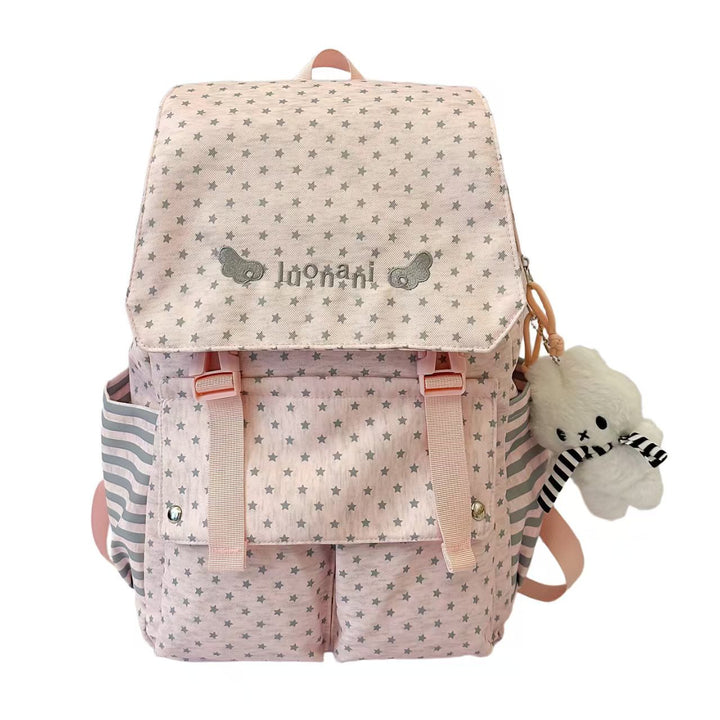 Star-Patterned Multi-Pocket Backpack Stornfield