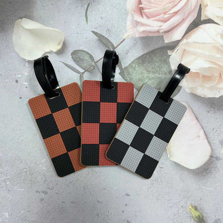 Checkerboard Pattern Luggage Tag Stornfield