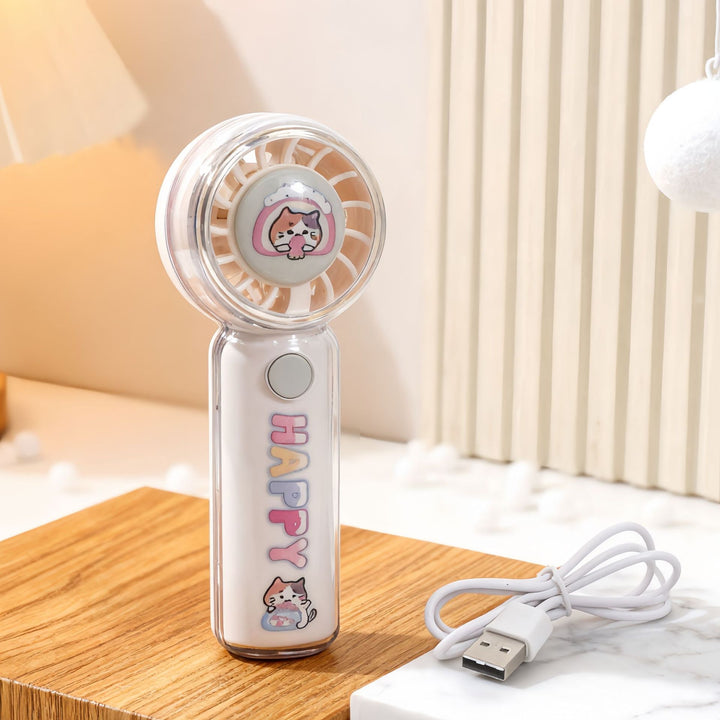 Ladies Portable Hand Fan with Cute Animal Design Stornfield