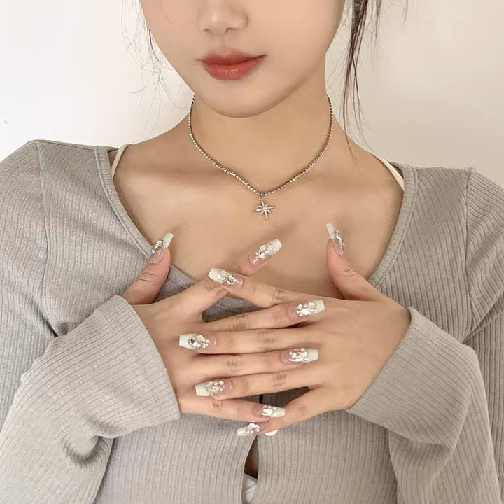 Luxury Rhinestone-Embellished Press-On Nail Set