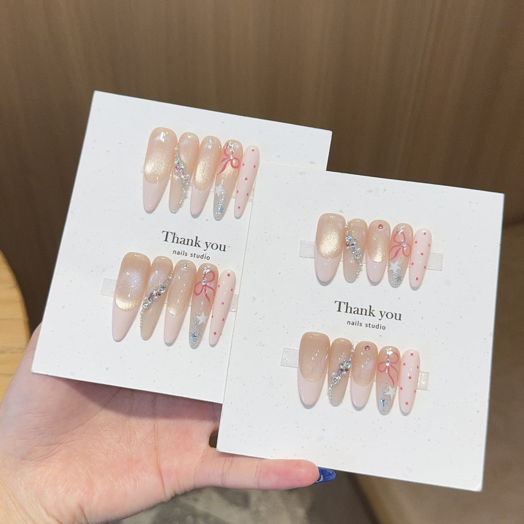 Creative Art Nail Tips with Glitter Accents Stornfield