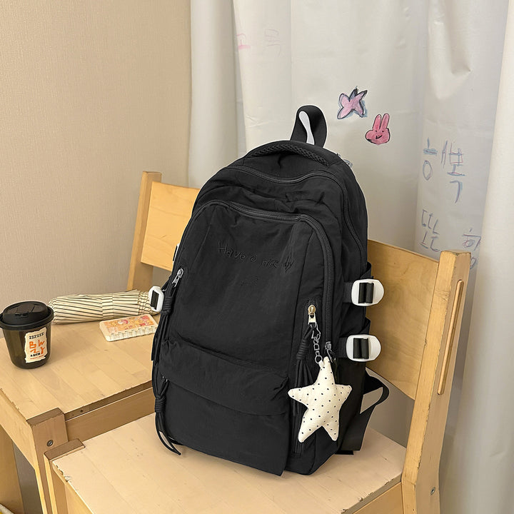 Multi-Pocket Casual Backpack with Inspirational Quote Stornfield