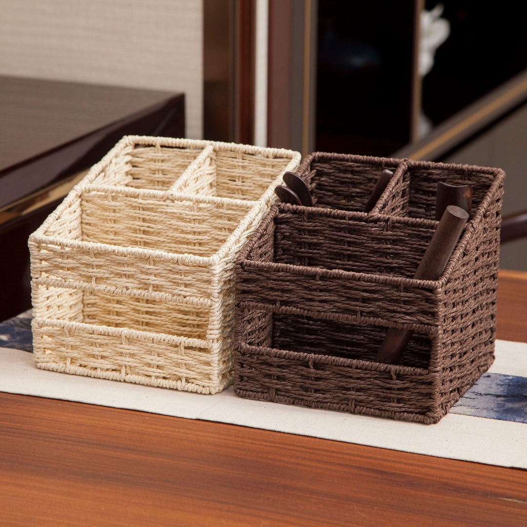 Ladies Storage Basket in Natural Woven Look Stornfield