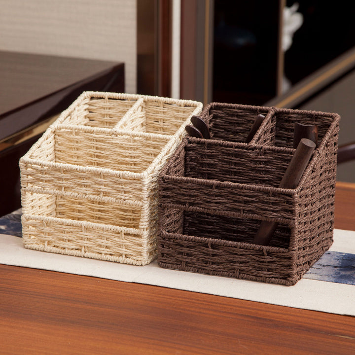 Ladies Storage Basket in Natural Woven Look Stornfield