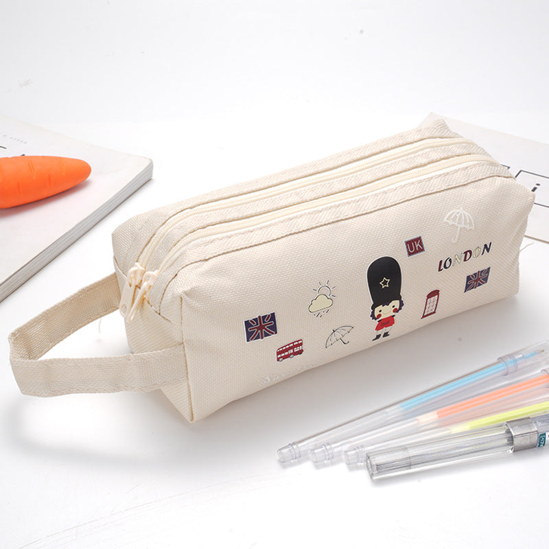 Fun-Themed Multi-Zipper Pencil Case Stornfield