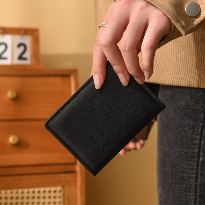 RFID-Blocking Leather Card Holder
