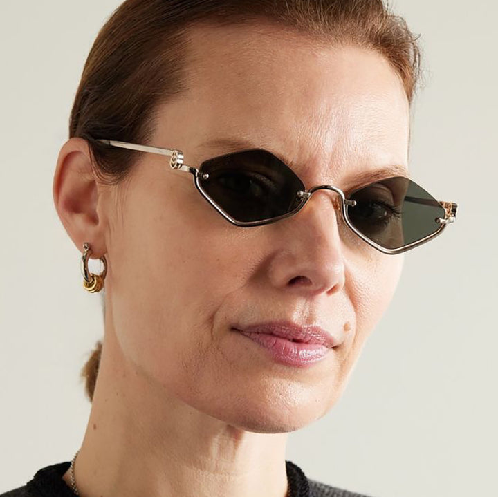 Women's trendy square sunglasses with delicate metal frame Stornfield