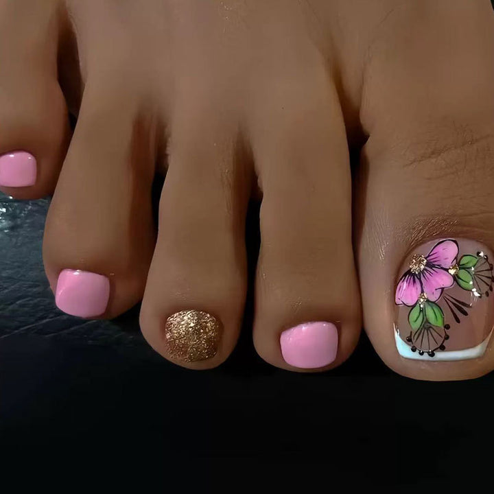Artistic Floral Pedicure Set