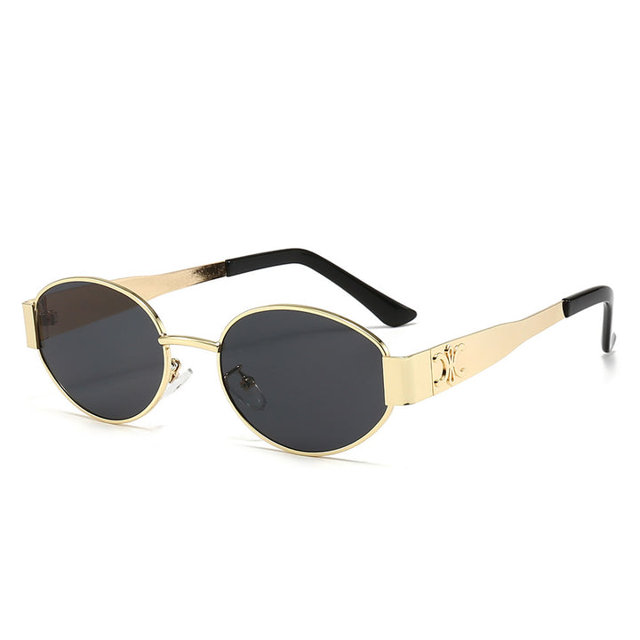 Women's designer sunglasses with elegant oval frame and unique accents Stornfield