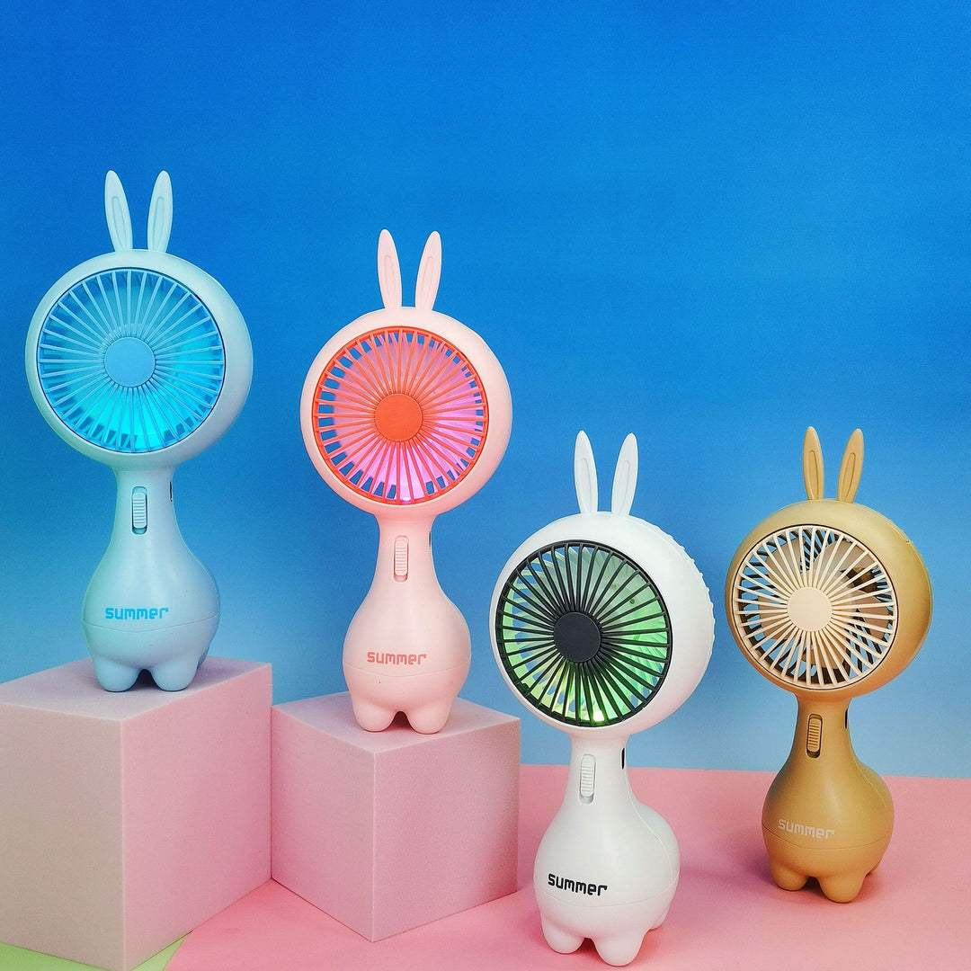 Women Portable Mini Fan with Cute Rabbit Design Stornfield