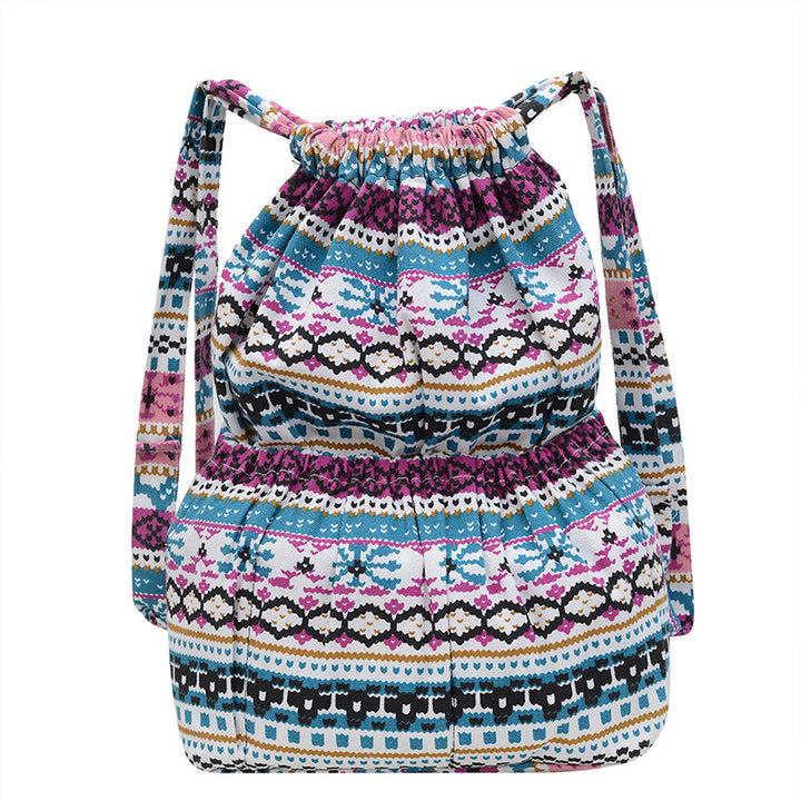 Drawstring Elephant Print Backpack Stornfield