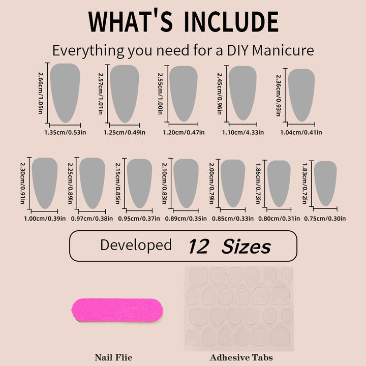 Artificial nail set with flexibly adjustable forms Stornfield