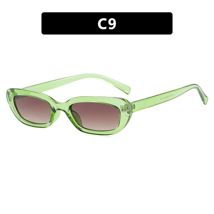 Women's trendy cat-eye sunglasses with transparent plastic frame and UV protection Stornfield