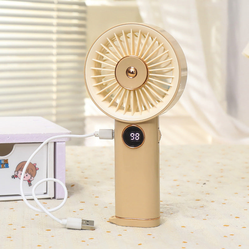 Women Portable Hand Fan with USB Charging Option and Intuitive Design Stornfield