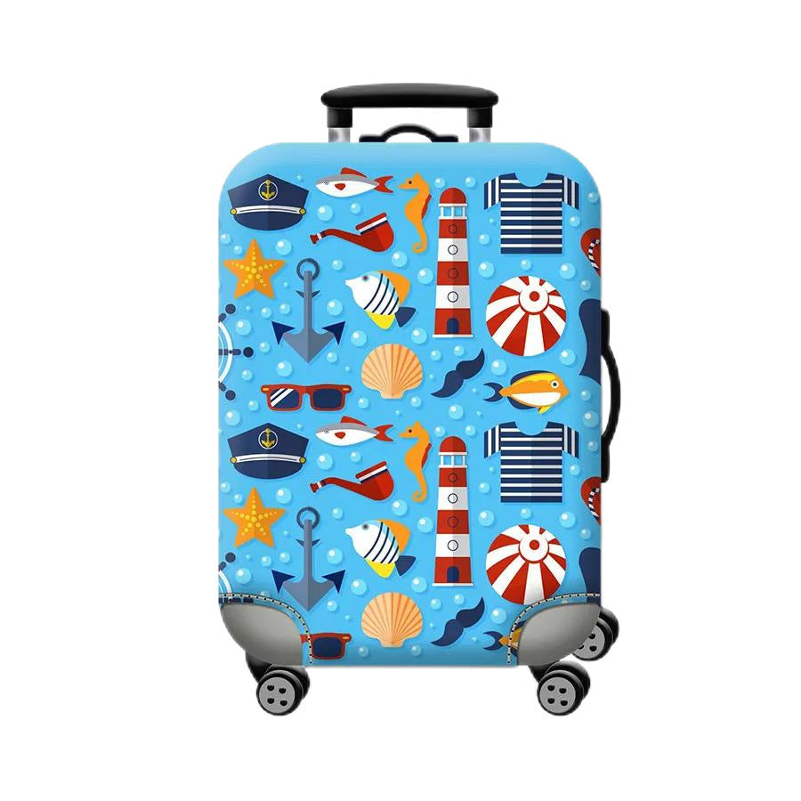 Women Hard Shell Suitcase with Trendy Surf and Palm Design Stornfield