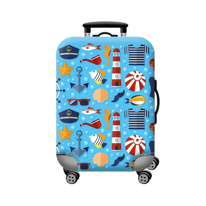 Women Hard Shell Suitcase with Trendy Surf and Palm Design Stornfield