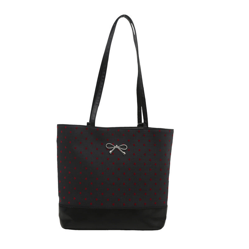 Heart-Embellished Canvas Tote Bag Stornfield