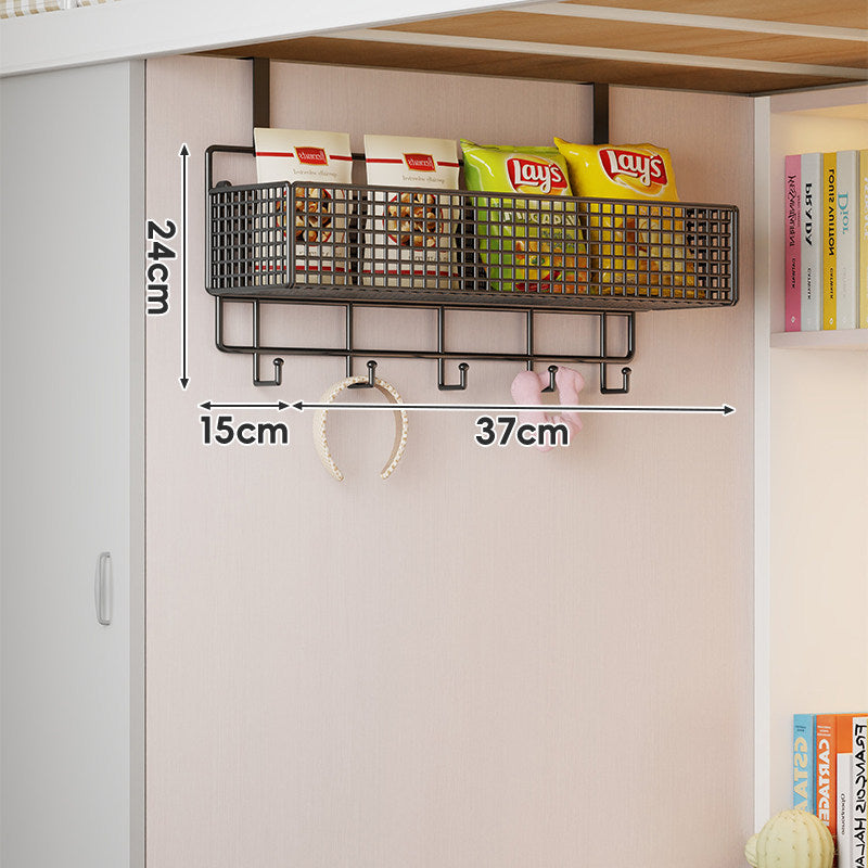 Under-Shelf Double-Tier Ventilated Mesh Hanging Storage Basket for Pantry and Bathroom